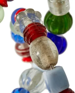 Chandelier perles en verre recyclé et acier multicolore 38cm Beads - Pols Potten