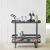 Chariot de bar en aluminium blanc Roll - Cane-Line