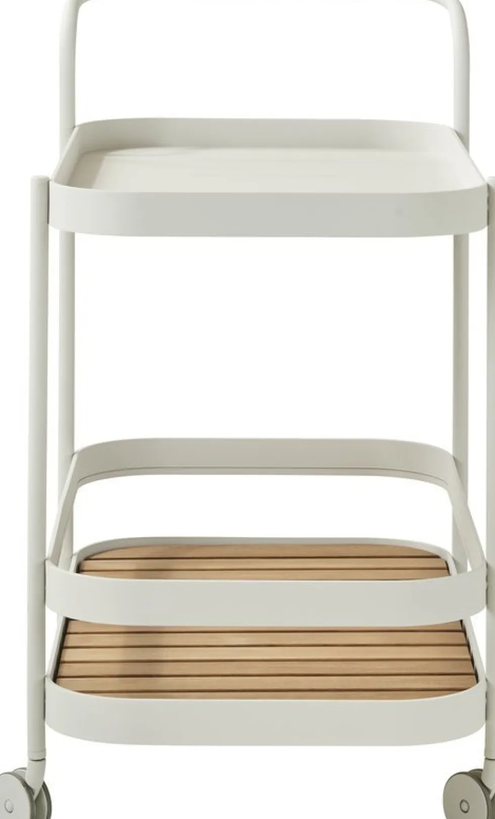 Chariot de bar en aluminium blanc Roll - Cane-Line