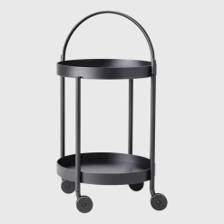 Chariot en aluminium noir Roll - Cane-Line