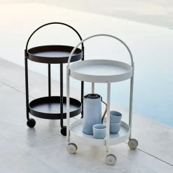 Chariot en aluminium noir Roll - Cane-Line