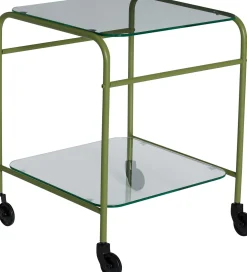 Chariot en verre transparent vert 43x42xh54cm Zephyr - Hübsch