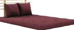 Chauffeuse convertible 2 places en coton bordeaux 140x95cm Shin Sano - Karup Design
