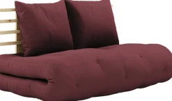 Chauffeuse convertible 2 places en coton bordeaux 140x95cm Shin Sano - Karup Design