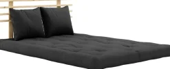 Chauffeuse convertible 2 places en coton gris foncé 140x95cm Shin Sano - Karup Design
