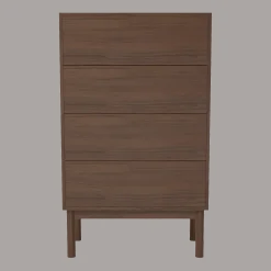 Chiffonnier avec 4 tiroirs en placage de noyer Case - Bolia