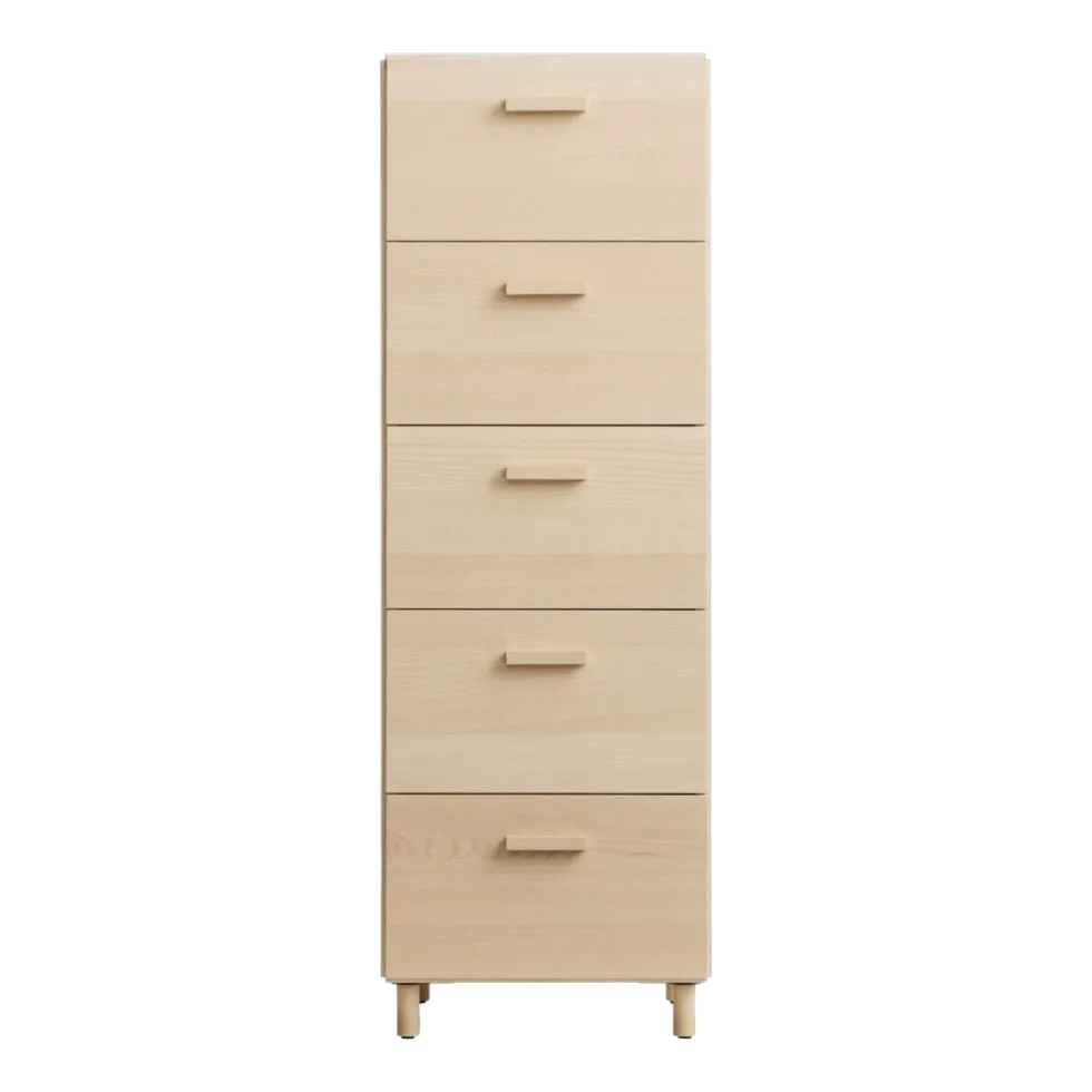 Chiffonnier en bois mdf frêne 41x121,5cm Relief - String furniture