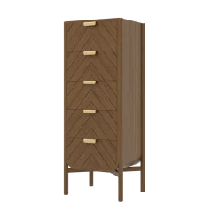 Chiffonnier en chêne teinté 50 x 40 x 130 cm Marius - Hartô