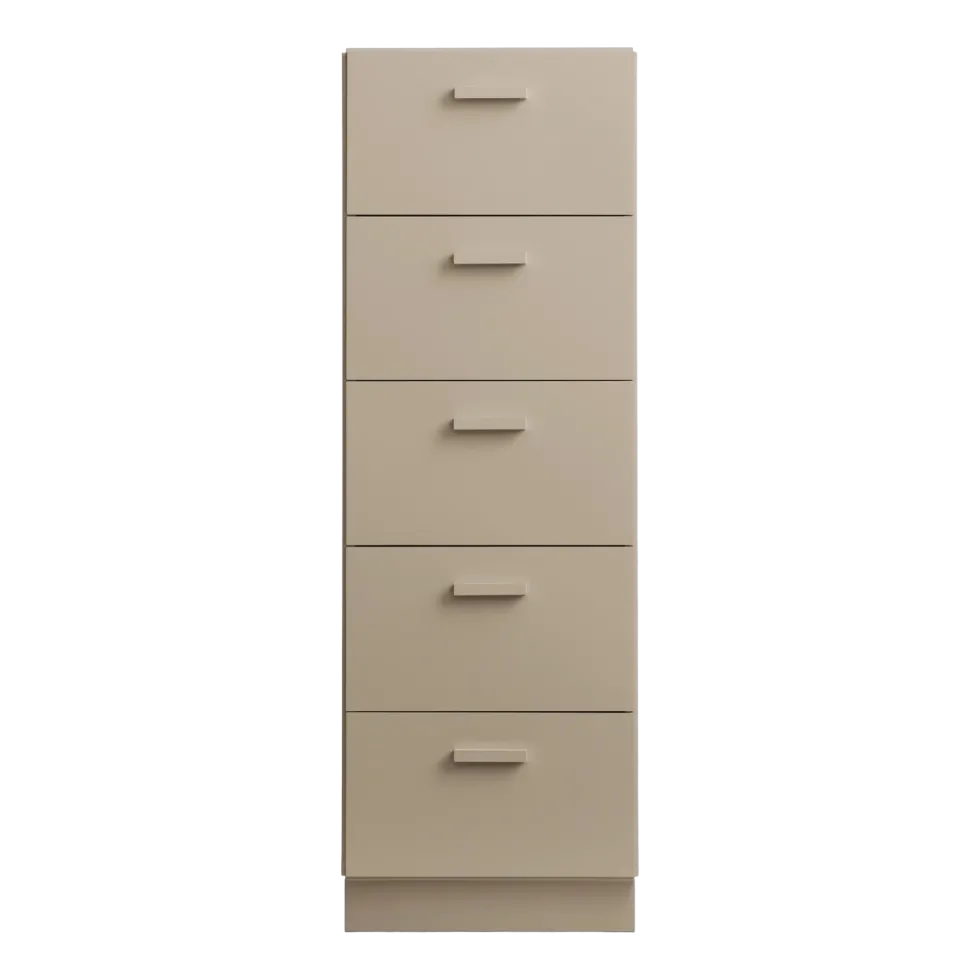 Chiffonnier et plinthes en bois mdf beige 41x121,8cm Relief - String furniture