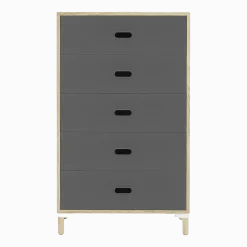 Chiffonnier à 5 tiroirs gris Sideboard Grey - Normann Copenhagen