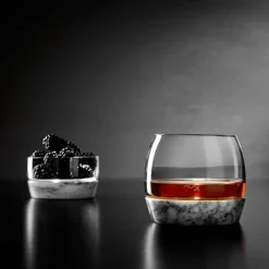 Chill Bowl With Marble Base M - Nude Glass