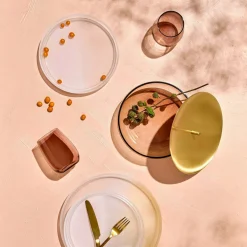 Colored U Set of 4 Tumblers Amber - Nude Glass