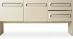 Commode en bois mdf crème 160x42 cm Space - HKliving