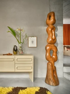 Commode en bois mdf crème 160x42 cm Space - HKliving