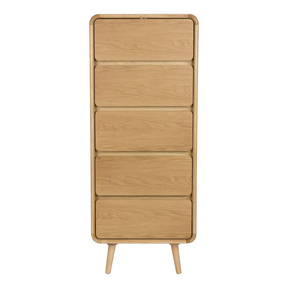 Commode en bois naturel 40x45x112cm Rise - Zuiver