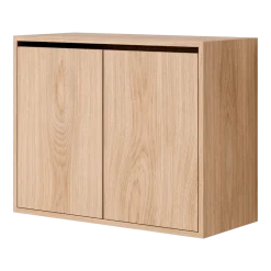 Commode haute avec portes en chêne 62,4cm - New Works