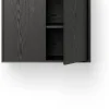 Commode haute avec portes en frêne noir 62,4cm - New Works