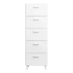 Commode haute en bois mdf blanc 41x121,5cm Relief - String furniture