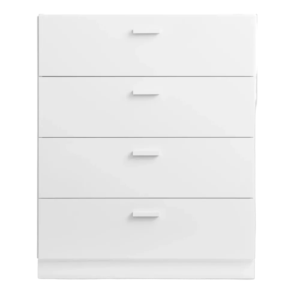 Commode large et plinthes en bois mdf blanc 82x99x41cm Relief - String furniture