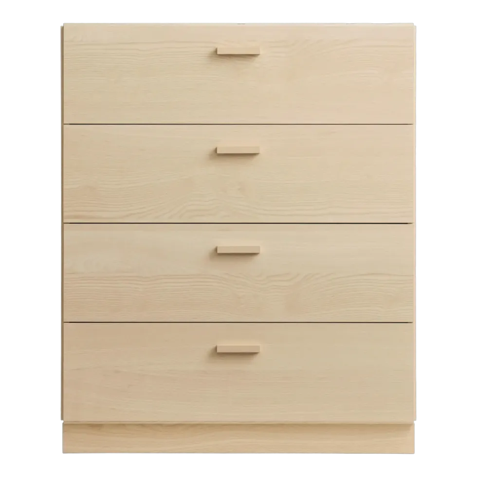 Commode large et plinthes en bois mdf frêne 82x99x41cm Relief - String furniture
