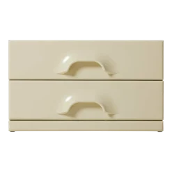 Commode 2 tiroirs crème - HKLIVING