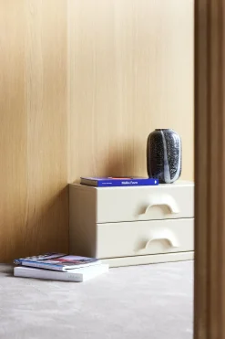 Commode 2 tiroirs crème - HKLIVING