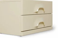 Commode 2 tiroirs crème - HKLIVING
