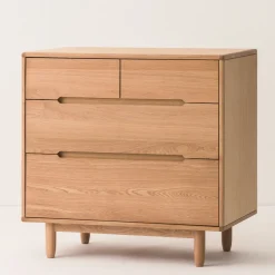 Commode 4 tiroirs en chêne massif naturel 50x87x85cm Pure - Nobodinoz
