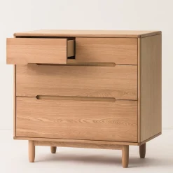 Commode 4 tiroirs en chêne massif naturel 50x87x85cm Pure - Nobodinoz