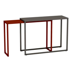 Console coulissante sur le côté taupe et terracotta Rafale - Matière Grise