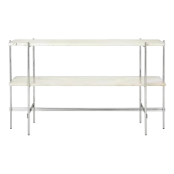 Console en acier et travertin blanc 120cm TS - Gubi