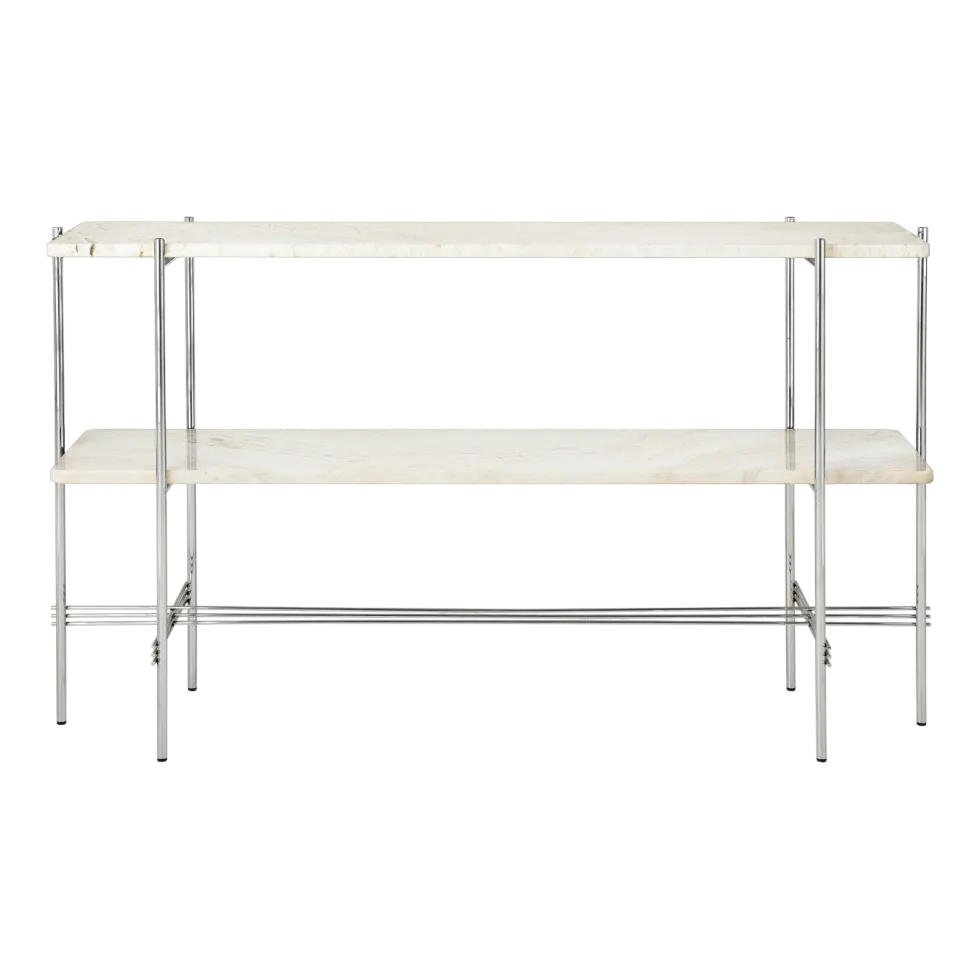 Console en acier et travertin blanc 120cm TS - Gubi