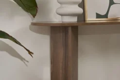 Console en bois marron foncé 35x150x75cm Sira - Home Design