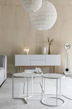 Console en chêne et bois mdf blanc 160cm Dressoir - Zuiver
