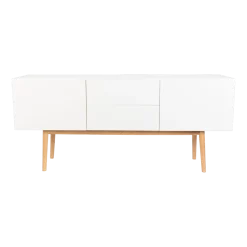 Console en chêne et bois mdf blanc 160cm Dressoir - Zuiver