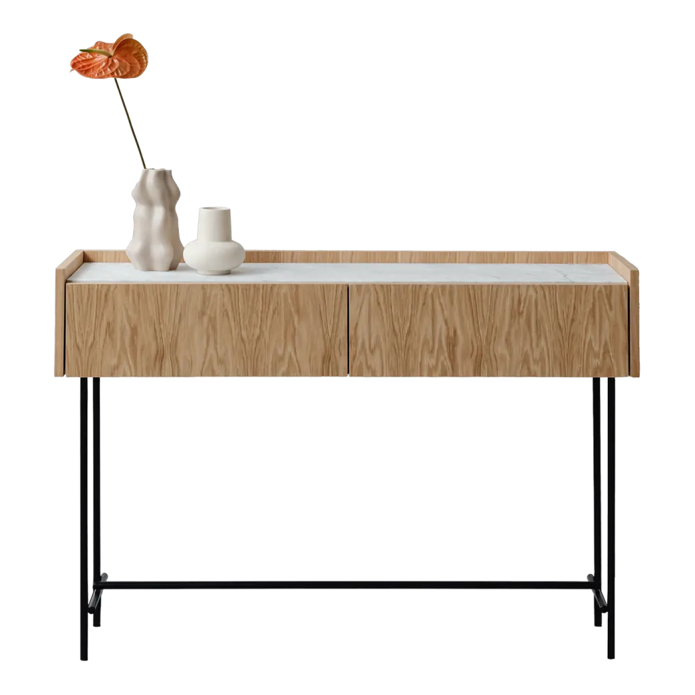 Console en chêne naturel Forst - Un’common