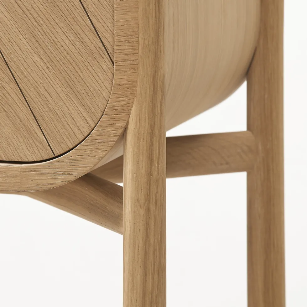 Console en chêne naturel 100 x 36,5 x 90 cm Marius - Hartô