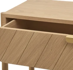 Console en chêne naturel 100 x 36,5 x 90 cm Marius - Hartô