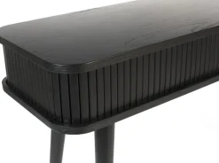 Console en chêne teinté noir 120x35x74cm Barbier - Zuiver
