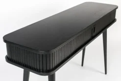 Console en chêne teinté noir 120x35x74cm Barbier - Zuiver