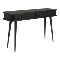 Console en chêne teinté noir 120x35x74cm Barbier - Zuiver
