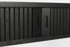 Console en chêne teinté noir 120x35x74cm Barbier - Zuiver
