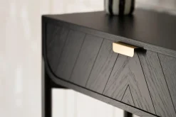 Console en chêne teinté noir 100 x 36,5 x 90 cm Marius - Hartô