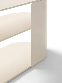 Console en frêne beige et acier beige 140x36,5x52cm Plateau - Fest Amsterdam