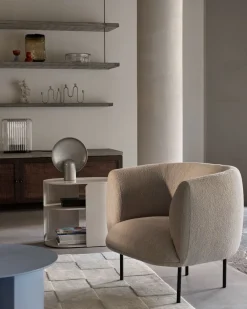 Console en frêne beige et acier beige 140x36,5x52cm Plateau - Fest Amsterdam