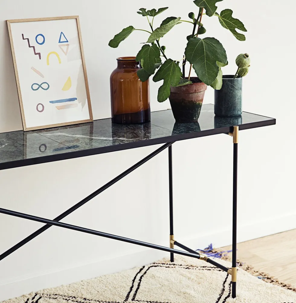 Console en marbre blanc 184 cm - HANDVÄRK
