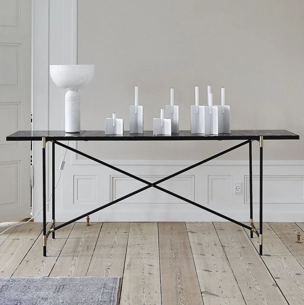 Console en marbre blanc 184 cm - HANDVÄRK