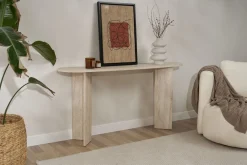 Console en travertin 35x150x75cm Sira - Home Design