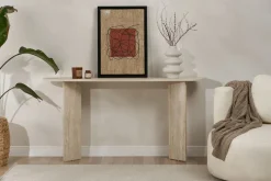 Console en travertin 35x150x75cm Sira - Home Design