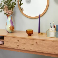 Console haute en bois de chêne avec 5 compartiments - Hübsch